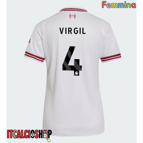 Liverpool Virgil van Dijk #4 Seconda Maglia Femmina 2026-27 Manica Corta
